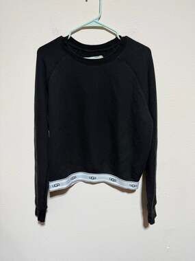 UGG Nena French Terry Logo Hem Crewneck Sweatshirt